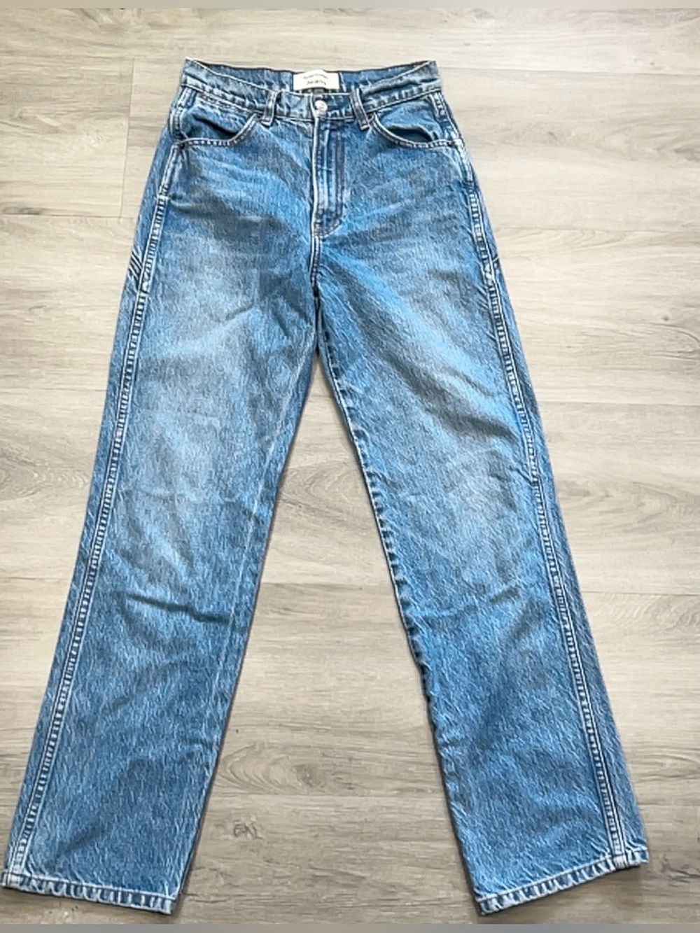 Reformation Iskar Wash Star Jean Size 26 High Rise Straight Leg Back Rare